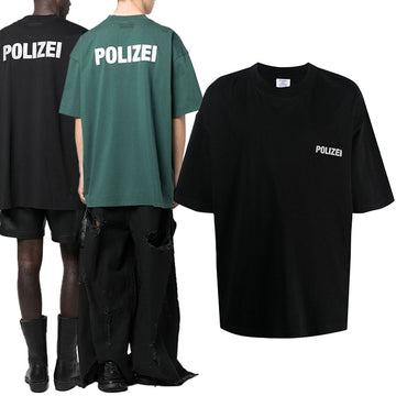 vetements 24SS POLIZEI Logo Short Sleeve T-Shirt UE63TR451B UE63TR451G 70664079