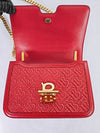 BURBERRY Monogram TB Quilting Rote Damen Kette Schultertasche 70728302 [P]
