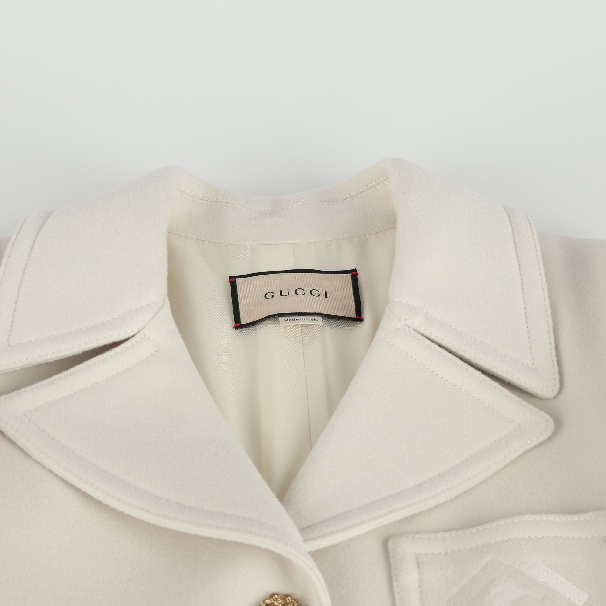 Gucci Double G Embroidered Coat 657054 Size 40 69046892 [P] – trenbe
