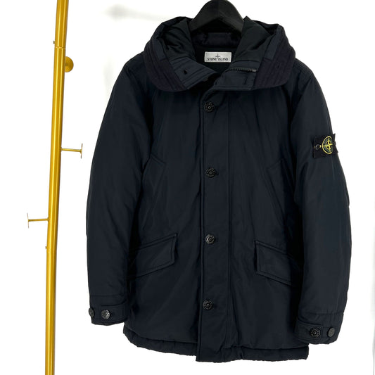 STONE ISLAND Coyote-Fell lange Daunenjacke navy 70767943
