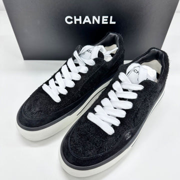 CHANEL Velvet Suede Men's Sneakers Black 71117061