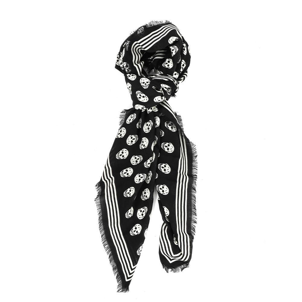 【McQ Alexander McQueen】SKULL MUFFLER Alexander McQueen Unisex Skull Muffler 71117085 – trenbe