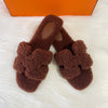 Hermes Oran Shearling Sandals Gold 71272724 [P]