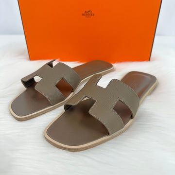 Hermes Oran Sandals Slippers Etoupe 202272 71397006