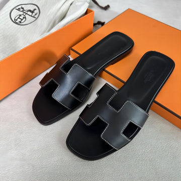 HERMES Oran Sandalen Slipper schwarz 021056 71681833