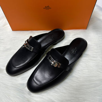 Hermes Oz Mule Blopfer Silver 71684769