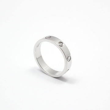 Cartier 18K White Gold 1P Diamond Mini Love Ring 55 71695962
