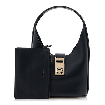 SALVATORE FERRAGAMO レディース バックル ホーボーバッグ 21 4966 NERO 0764378 71701369
