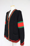 GUCCI オーバーサイズ ケーブル ニット カーディガン 71814738 [P]