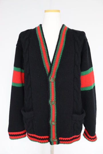 GUCCI オーバーサイズケーブルニットカーディガン 71814738