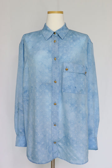 LOUIS VUITTON Monogram Cloud Masculin Hemd 36 71901960