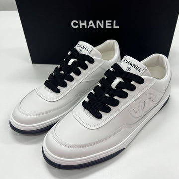 CHANEL CC Logo Men's Sneakers White G39980 72158545