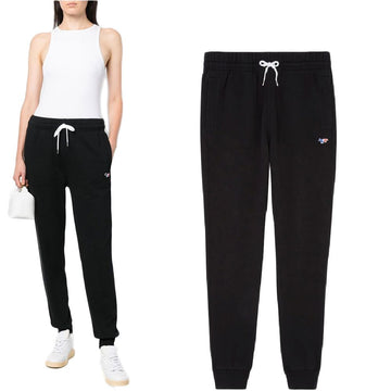 Maison Kitsune Unisex Tricolor Jogger Pants / Black (AM01300KM0001M P199) 72160690