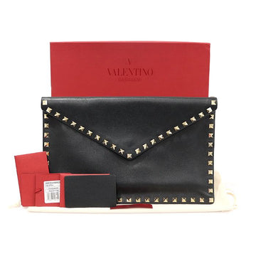 VALENTINO schwarze Kalbsleder Rockstud Umschlag Clutch SW2P0P56BOL 72266936