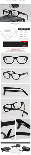 MONCLER Brille ML5158D 001 Luxus Rechteck Schwarz Hornfassung Asian Fit 72302294 [P]