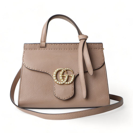 GUCCI 442622 GGマーモントミニトップハンドルパールシューズバッグ/32014 72529190