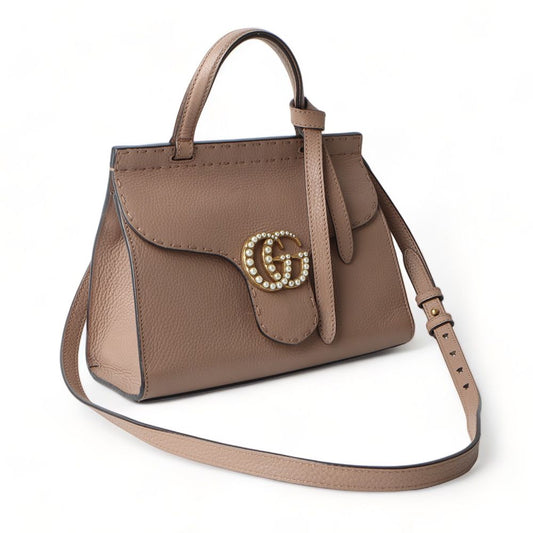 GUCCI 442622 GGマーモントミニトップハンドルパールシューズバッグ/32014 72529190