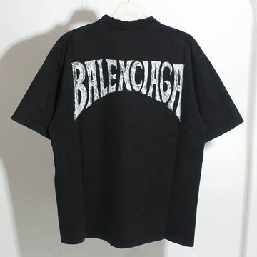 Balenciaga Back Logo T-Shirt Washed Black 24SS 764235 TPVU4 1569 72578521