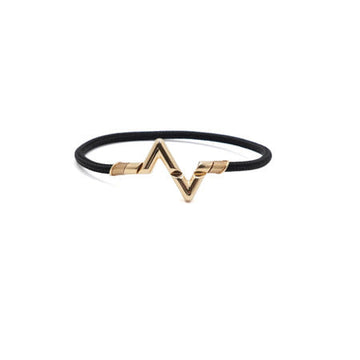 Louis Vuitton 18K Yellow Gold Upside Down Play Large Bracelet Q05413 152316702 [P]