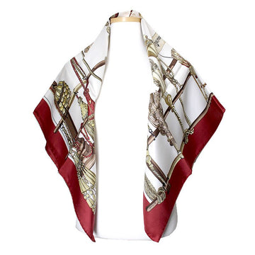 Hermes Burgundy Passementerie Silk Carre Scarf 72696046