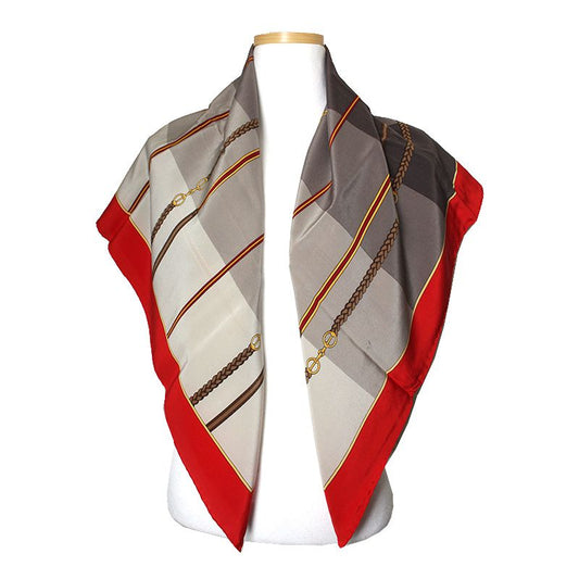 Celine Red Silk Carre Scarf 72696301