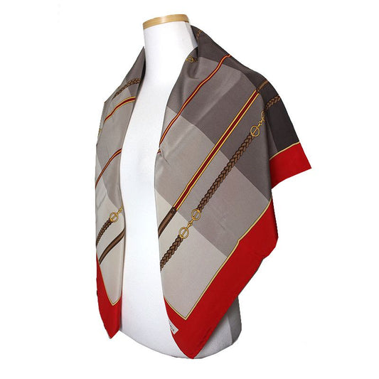 Celine Red Silk Carre Scarf 72696301