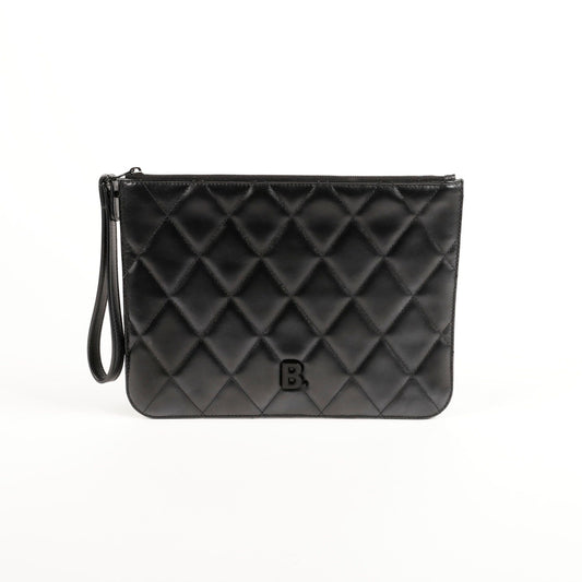 Balenciaga B Logo Quilted Clutch 617787 100456070