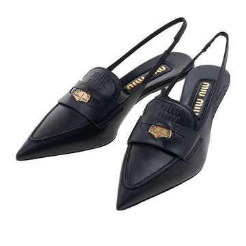 Miu Miu Women's Logo Leather Slingback Pumps 5D901D XUQ F0002 72705399