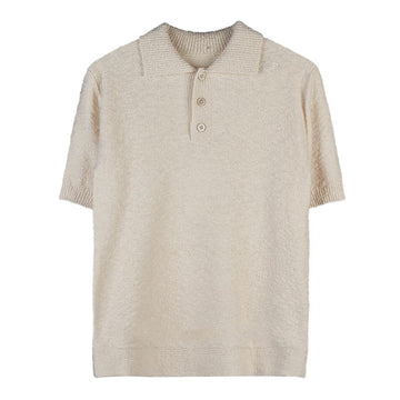 MAISON MARGIELA レディース バックステッチ ブークレ ポロ ニット 102 72706425