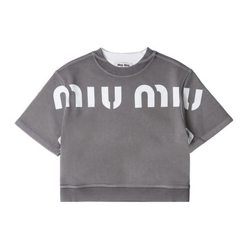 Miu Miu Women's Printed Crop T-shirt 72706592