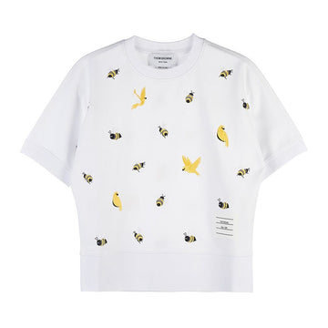 THOM BROWNE 女性用バード＆ビーニタルシアTシャツ 72706695