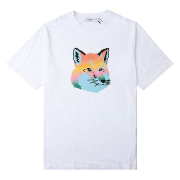 MAISON KITSUNE Herren Fox-Head Druck T-Shirt WH A00118 72706812