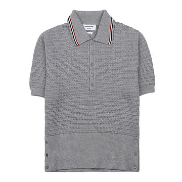 THOM BROWNE テクスチャードスティッチポロシャツ Y3017 055 72707004