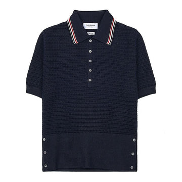 THOM BROWNE Männer Strukturierte Stitch Polohemd Y3017 415 72707009