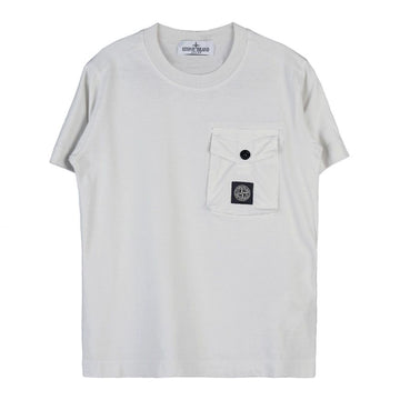 STONE ISLAND 男児 ロゴ パッチ ポケット Tシャツ 781620247 V0061 (6-8) 72707654
