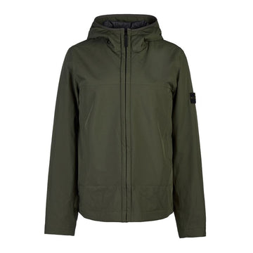 Stone Island Hooded Zip-Up Jacket with Emblem Logo (10-12) 72708851