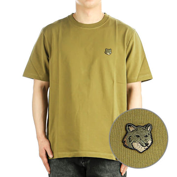 MAISON KITSUNE 24SS (MM00127KJ0118 KHAKI GREEN) メンズ ボールド フォックス ヘッド 半袖 Tシャツ 72736256