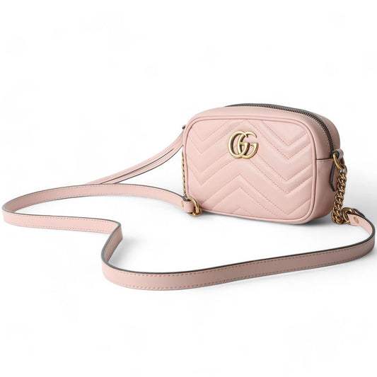 GUCCI 448065 GG マーモント マトラッセ ミニ クロスボディバッグ/32042 72829907