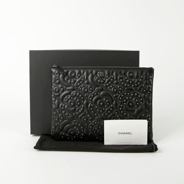 CHANEL Camellia Stud Clutch A84440 71922712