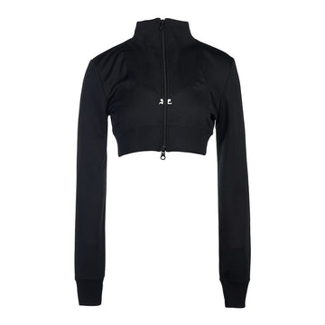 Courreges Women's Logo Cropped Zip-Up Jacket 423JVE059JS0091 9999 72908624