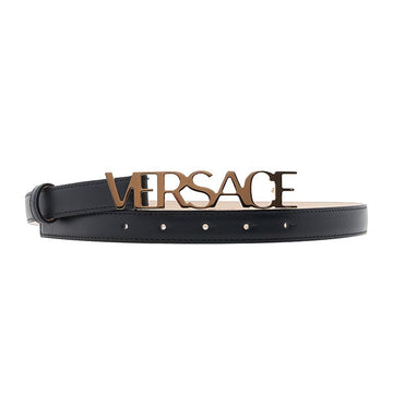 VERSACE レディース ロゴ フラッグ レザー ベルト 1002202 DV3T 1B00V 72908658