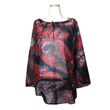 LEONARD Baumwoll-Paisley-Transparente Bluse 44, 55 72929605