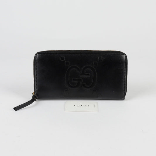 Gucci 453393 GG Embossed Logo Long Wallet 72787672