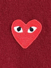 COMME DES GARCONS バーディレッドパッチ メンズウールニット A2077 73098007 [P]