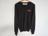 COMME DES GARCONS ブラックダブルワッペン メンズウールニット D2904 73098056 [P]
