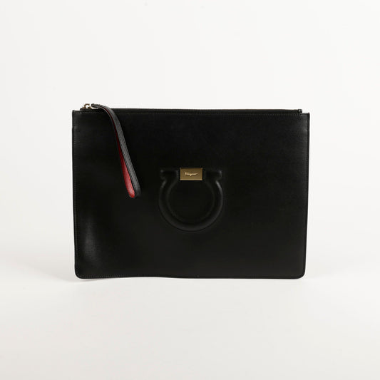 Salvatore Ferragamo 22 D300 Gancini Strap Clutch Bag 87821647