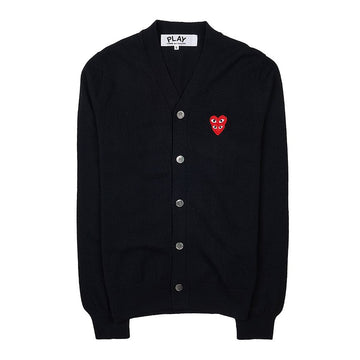 Comme Des Garcons Men's Double Heart Patch Cardigan P1N076 73308338
