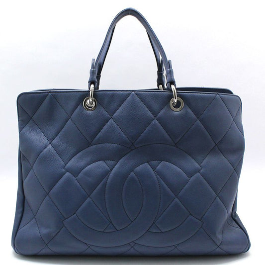 CHANEL A46886 Blauer Soft Caviar Timeless Shopper Travel Tasche Big Tote 73449971