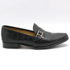 HERMES Schwarze Alligator Krokodil Silber H-Logo Loafer 40 73450029 [P]