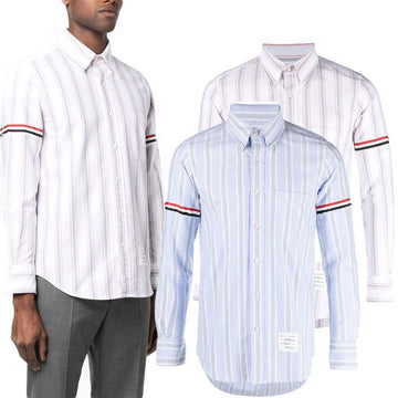 THOM BROWNE ストライプトリミングシャツ / スカイブルー (MWL301A F0352 480) ストライプトリミングシャツ / ピンク (MWL301A F0352 960) 73507136